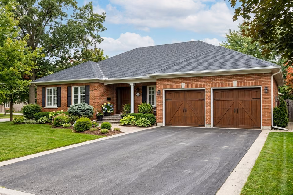 House with double garage door