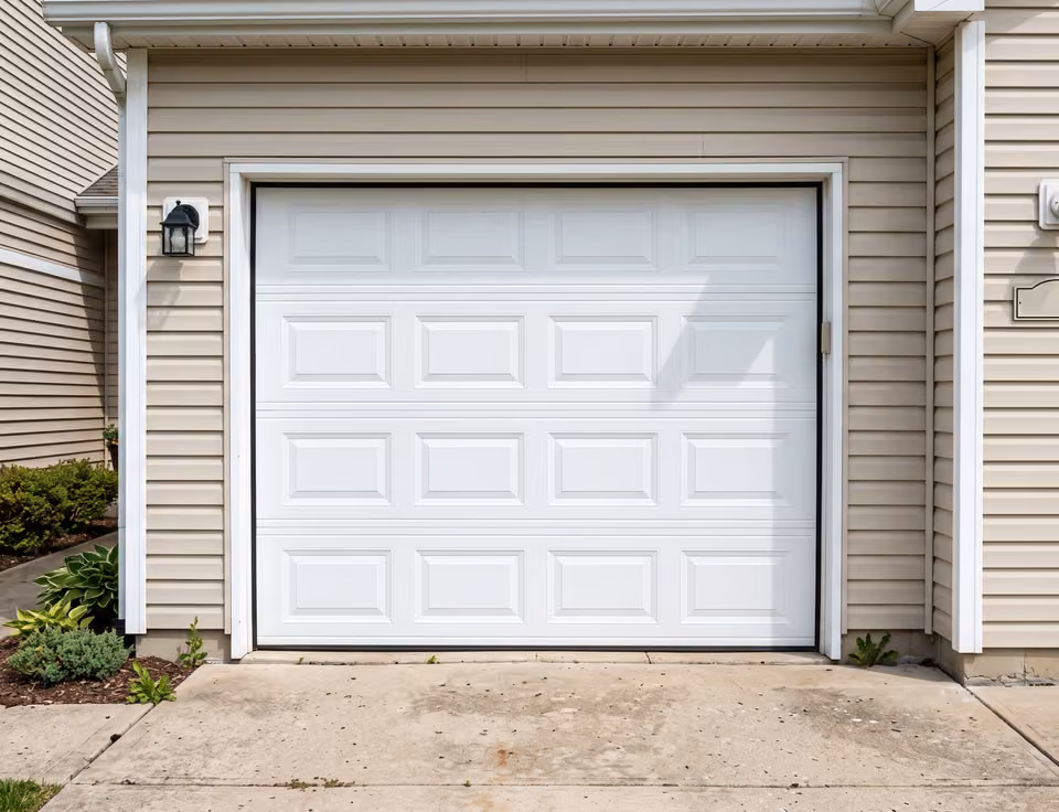 Plain garage door without windows