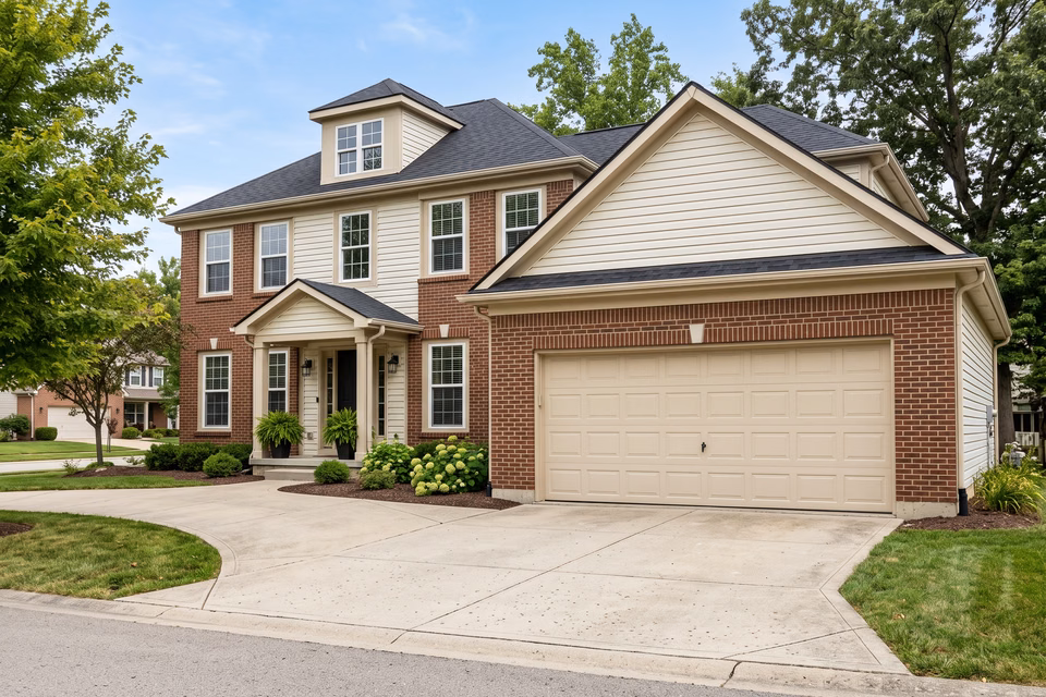 Traditional raised-panel garage door